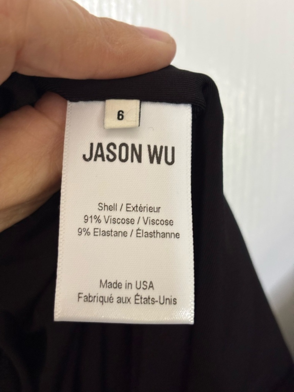 NWOT Jason Wu Black STRAPLESS midi Dress with rouching size 6 - Picture 11 of 12